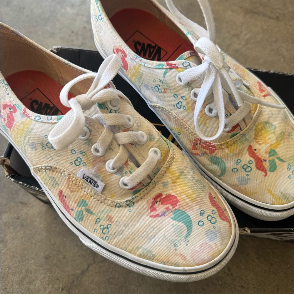 Vans Kids Shoes - Mermaid Print with White Laces